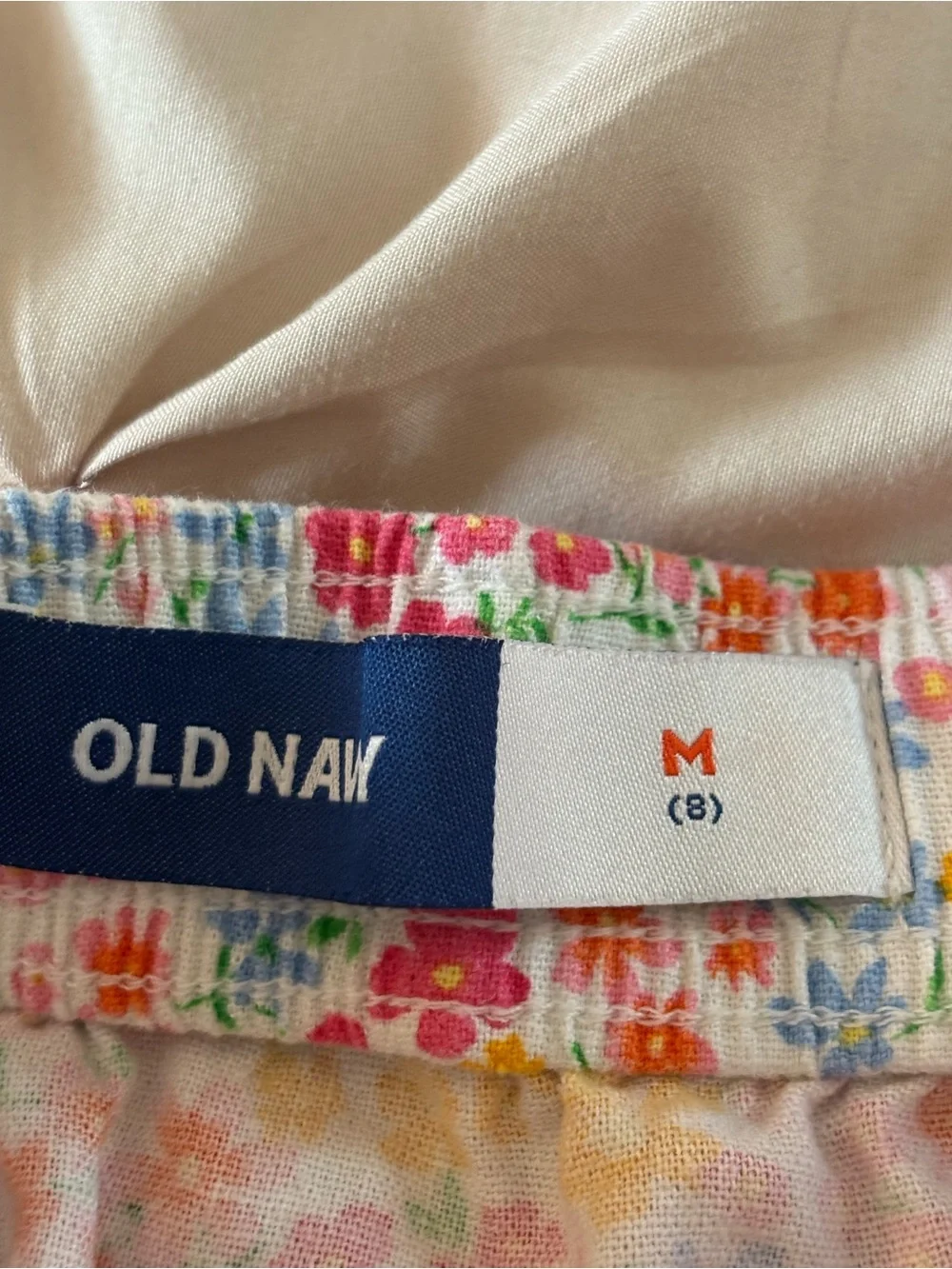 Old Navy Girls Floral Skirt - White with Pink, Yellow, Blue